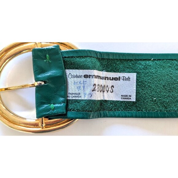 VTG Emmanuel 2 Women's Leather Belts Green Blue Soft Unlined Size M/L Canada - Picture 7 of 12